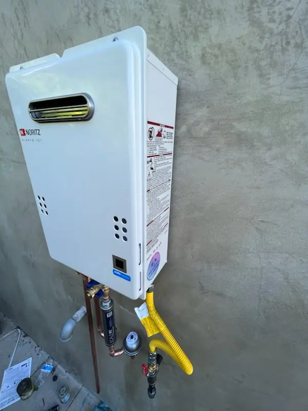 Tankless water heater installation for Trilogy homes